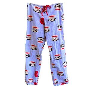 VTG Paul Frank Pajama Bottoms Sz XS Extra Small Pants Blue Julius Monkey Logo